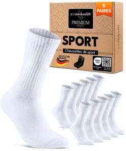 Chaussettes de Sport Chaussettes de Tennis Respirantes et Renforcées Chaussettes de Sport Homme et Femme de Chaussettes