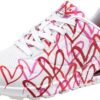 Skechers - Chaussures de femme Uno Spread The Love Basket, Blanc, 41 EU