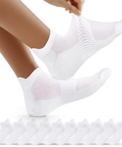 Chaussettes Basses Courtes Flintronic Respirantes Hommes Femme | 10 Paires Plain Trainer Socks |_MODE DEPORTIF_ | Séchag