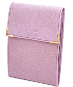 Étui Charmoni Pochette Porte chéquier Talon Gauche 3 Emplacements Carte bancaire - Compact en Cuir Vachette - 10,5 cm X