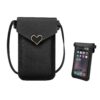 Sac à bandoulière FuninCrea pour femme en cuir PU avec sangle ajustable Sac à bandoulière FuninCrea en cuir PU noir pour