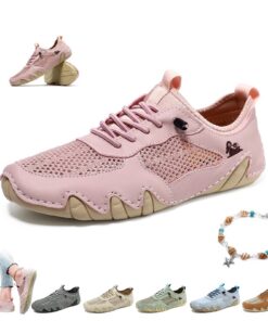 Vogany Chaussures Femme Orthopédiques Ultra Confortables et Respirantes - Pieds nus Baskets Antidérapantes et Légères(Pi