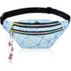 BMHNQ Sac Banane Enfant Sac Banane Fille - Sac Coloré en Cuir PU Etanche avec Bretelles Réglables et Poches Zippées pour
