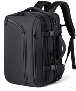 Sac à dos sous vide noir pour homme et femme, avec pompe à air et système de vide, 35 l, grand sac étanche 3 en 1 ergono