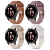 Vancle Garmin Compatible 4 Pièces Bracelet Sport 22mm Silicone Homme Femme, Thé au lait/Fumée Violet/Jaune Marron/Starli