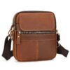 BAIGIO Sac à Bandoulière en Cuir Vintage pour Hommes - Petit Sac avec Poignée, Design Décontracté & Affaires, Sac Besace