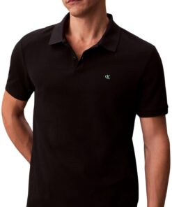 Calvin Klein Polo Homme Manches Courtes en Coton Piqué – Décontracté Élégant，Brandirable