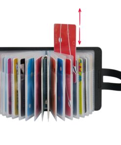 KELEKELE Porte-Carte de Crédit Femmes et Hommes avec Protection RFID en Cuir PU 40 Emplacements (Noir)