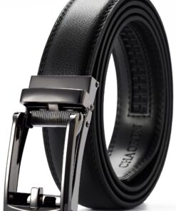 CHAOREN Ceintures à Cliquet en Cuir pour Hommes - Ceinture Réglable Micro Ajustable pour Costume
