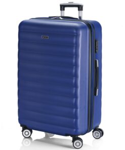 Valise ITACA Grande Taille 23Kg Spacieuse XL Idéale pour Voyages Longs Bleu