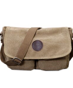 FANDARE Sac à Bandoulière Toile pour Hommes/Femmes - Ecochère 7.9 Pouces - Sac Messenger pour iPad et Travail/Ecole - Mu