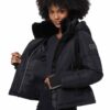 Veste d'hiver matelassée Navahoo chaude à capuche pour femme B981