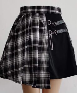 Beau Kilt Ecossais Femmes Jupes CourtesSexy Jupe À Car_TRUNCATED_FORSEO Beau Kilt Ecossais Jupe Boutons FemmesStreetwea