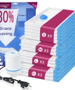 Sewing Machines SUPERWSLING Sac Sous Vide Vêtements with Pompe (14 Sacs Rangement Sous Vide Aspirateur), Idéal pour Rang
