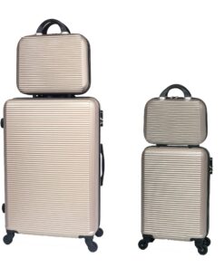CELIMS Valise Duo Grande & Petite Taille - 90 Litres et 27 Litres avec Vanity - Valise de Voyage Chic pour Femmes