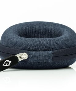 AKIELO Étui porte-montres bleu Denim - pour montres homme et femme, voyage, avec chiffon de nettoyage et coffret cadeau