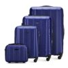 WITTCHEN Valise de Voyage Rigide en Polycarbonate pour Familles Vacances - Set de 4 Valises avec Roulettes Pivotantes, S