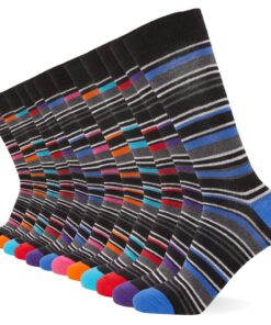 Chaussettes intelligentes FM London - respirantes, unies, motifs et noires pour hommes | Lot de 12 | OEKO-TEX STANDARD 1