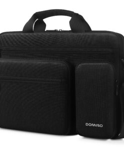 Sac à ordinateur DOMISO Noir 17,3 Pouces - Professionnel Résistant à l'Eau - Pour PC Portable 17-17,3" - Dell, HP, Lenov