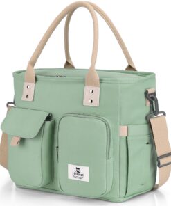 Sac Isotherme Hafmall Femme 18L, Sac Repas Isotherme Réglable Amovible, Sac pour Petit-déjeuner/Travail/École/Plage/Picn
