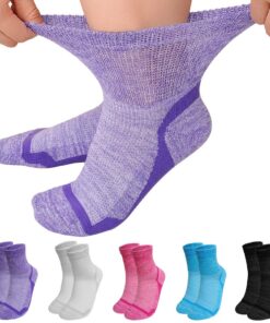 Chaussettes Diabétiques LOFIR en Bambou pour Femme: Sans Couture et Sans Élastique - Idéales pour Femmes Enceintes et Pe