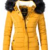 Veste d'hiver matelassée Navahoo Miamor pour Dame avec Capuche en Faux Fourrure XS-XXL