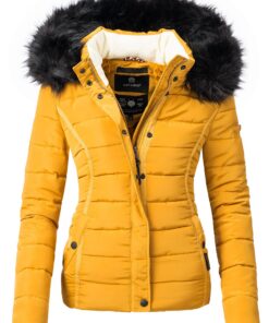 Veste d'hiver matelassée Navahoo Miamor pour Dame avec Capuche en Faux Fourrure XS-XXL
