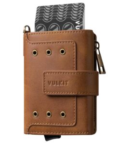 Porte-monnaie RFID Homme en Cuir Minimaliste - 10 Emplacements Cartes Bancaires Sécurisés - Cadeau Boîte en Bois pour Ho