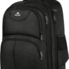MATEIN Sac de Voyage à Roulettes Femme Noir, Grande Capacité Sac Dos avec Roulettes Ordinateur Portable 18 Pouces pour A