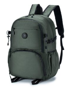 BAGZY Bagage Cabine 45x36x20 Imperméable Valise Homme Femme Loisirs Randonnée Luggage Vert 32L