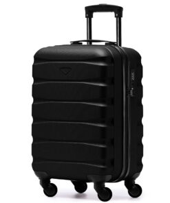 Valises Rigides Legeresen Flight Knight Noir/Noir Taille 55x35x25cm Approuvees Plus De 35 Compagnies Aeriennes Air Franc