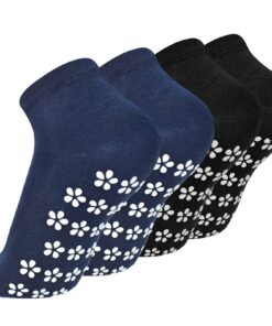 Chaussettes Pilates Yoga Antidérapantes xianynow 2 Paires Femmes Hommes, Chaussettes de Sport Respirantes pour Fitness G