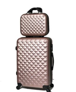 Valise cabine marque française CELIMS Moyen avec Vanity Rose Gold