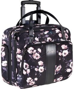 KROSER Mallette à roulettes imperméable pour Ordinateur Portable 15,6 Pouces Femmes - Sacoche Professionnelle avec Poche