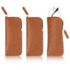 Étui à Lunettes Hifot Cuir Pu Souple, Boîte à Lunettes Portable Fermeture Éclair, Sac pour Hommes Femmes Enfants (17 * 7