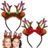 Hifot Lot de 2 serre-têtes LED Noël fonctionnels et lumineux pour décoration domestique