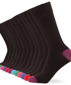 FM London - Lot de 12 chaussettes unisexes super douces pour mollets - Idéales pour hommes et femmes, design respirant e