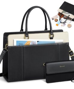 RAINSMORE Sac cabas femme avec clutches grand sac à main pour les cours du lycée,ordinateur portable 15,6 pouces pour tr