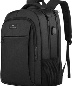 MATEIN Sac à Dos 17" Antivol avec Grande Capacité et USB Charging pour Homme – Sac de Voyage et Affaires Noir
