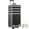 TecTake Valise Malette Trolley à Roulettes Noir Poignée Télescopique