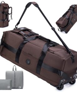 Sac de Voyage SUCIKORIO À Roulettes 85L Pour Homme Femmeavec Organisateur Imperméable Valise Oxymaster Cabine Avion