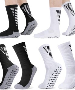 Chaussettes antidérapantes Halinuia Football pour Homme, Support Plantaire Anti-Ampoules 39-44, Chaussettes Sport pour B