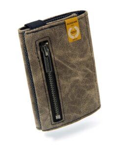 GUGGIARI Porte-cartes de crédit anti-RFID avec élastique - Portefeuille compact pour hommes - Poche pour monnaie inclus