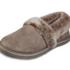 Skechers Cozy Campfire Toasty Slippers Femme Beige Dark Taupe Microfiber Suede Faux FurLine Dktp 37 EU