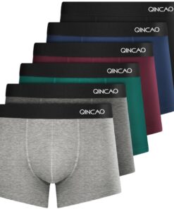Boxers QINCAO Homme Lot de 6 Coton Qui Gratte Pas Étiquette OEKO-TEX STANDARD 100 Confortable