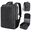 Sac à dos BERTASCHE homme ordinateur portable 15,6 pouces voyage extensible bagage à main 40 ltravel université gris fon