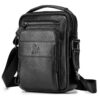 BAIGIO Sac à Bandoulière pour Hommes en Cuir Vintage Décontracté Affaires