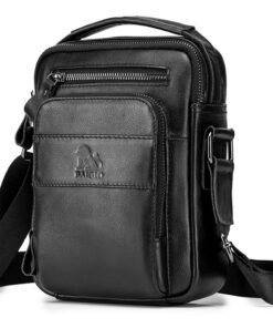 BAIGIO Sac à Bandoulière pour Hommes en Cuir Vintage Décontracté Affaires