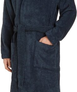 Tommy Hilfiger Peignoir de Bain Homme Col Tissu Éponge +Grand format+Hygiénique+Bain et séchage