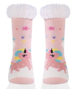 Chaussettes Thermiques HerYebing Pour Enfants - Confortables En Polaire - Chaussettes D'automne Et D'hiver Anti-Dérapant